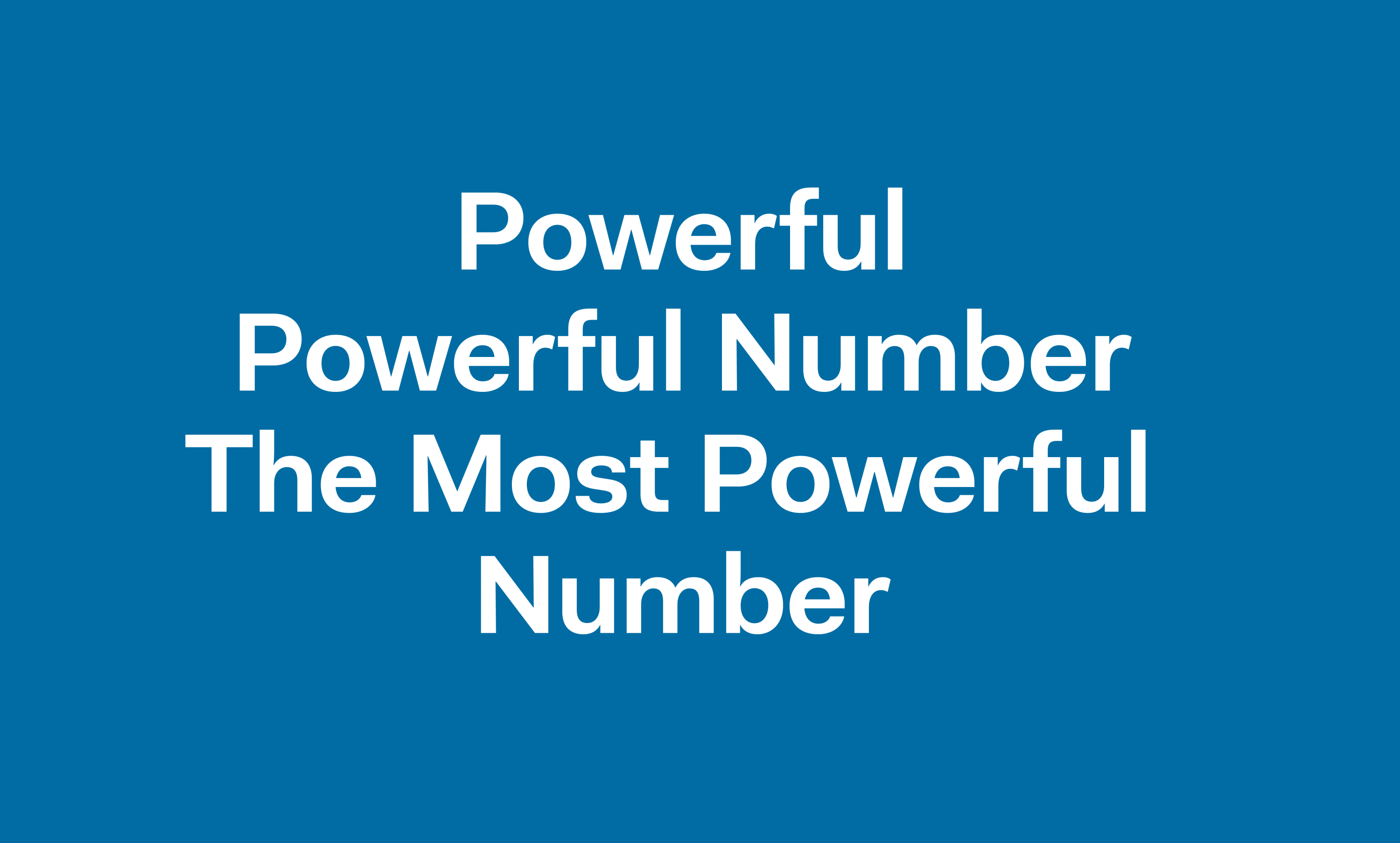 The most powerful number a brand will set